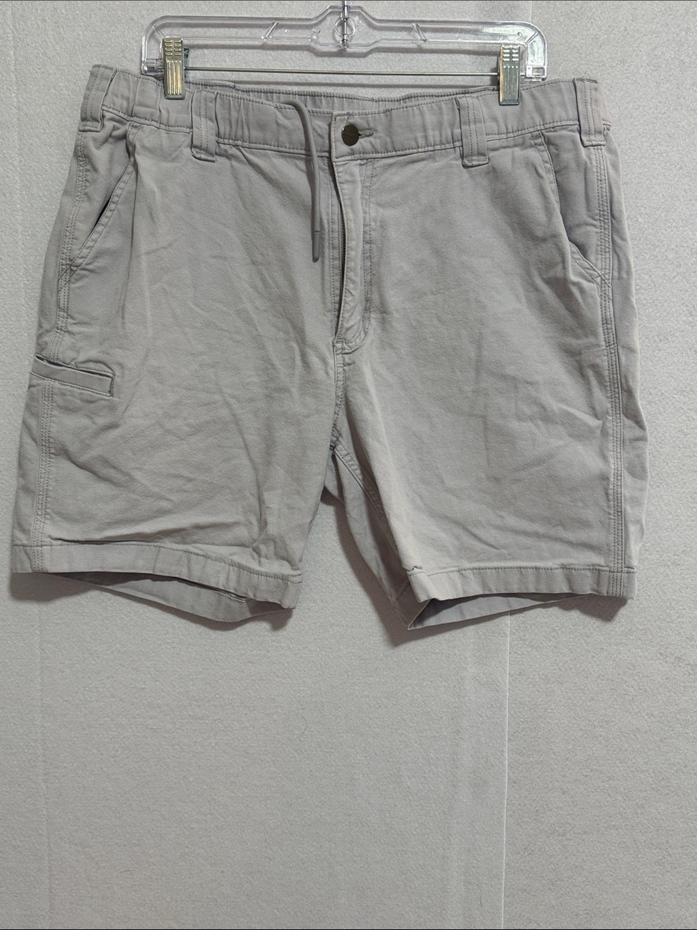 Carhartt Rugged Flex Relaxed 8 inch Canvas Men's Work Shorts - Light Gray